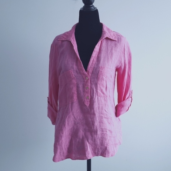 ⭐️HOST PICK⭐️ Zara Linen Blouse - Picture 1 of 7